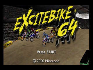 Excitebike 64 title screen for Nintendo 64